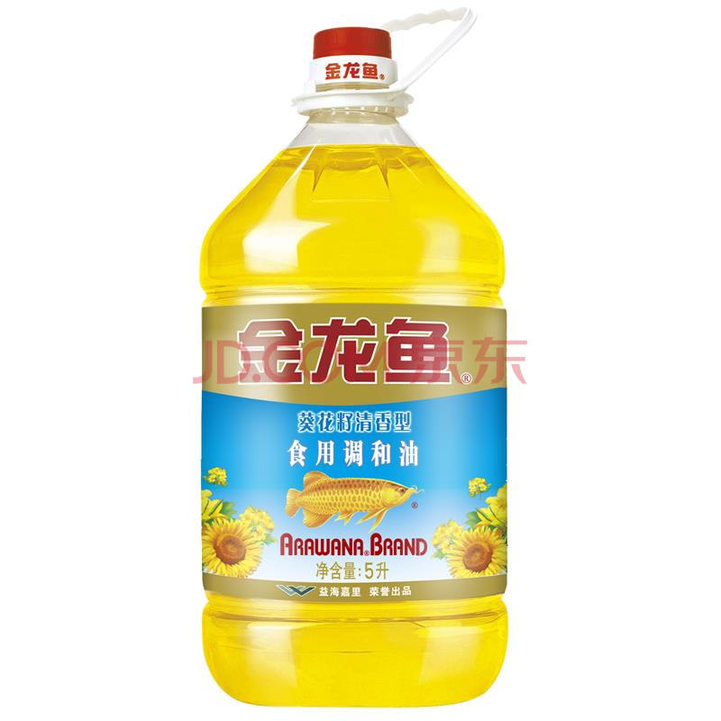 金龙鱼 食用油 葵花籽食用调和油5L